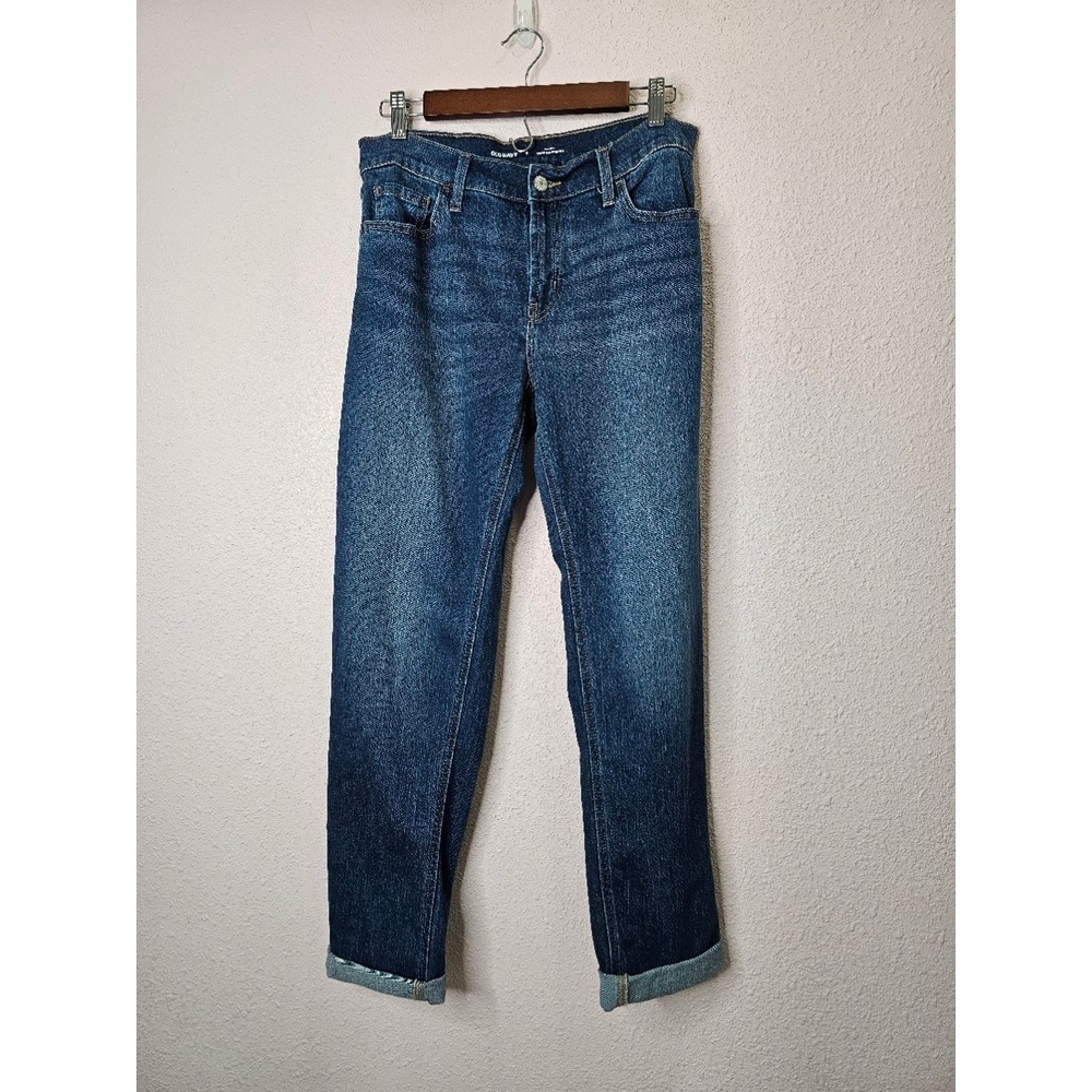 Old Navy Wow Boyfriend Jeans Womens 6 Medium Wash Mid-Rise Tapered Denim Pants